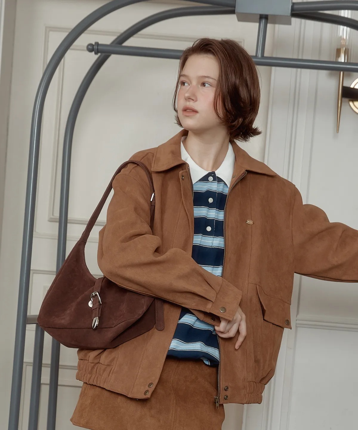 ANOETIC ANC SOFT SUEDE SHOULDER BAG