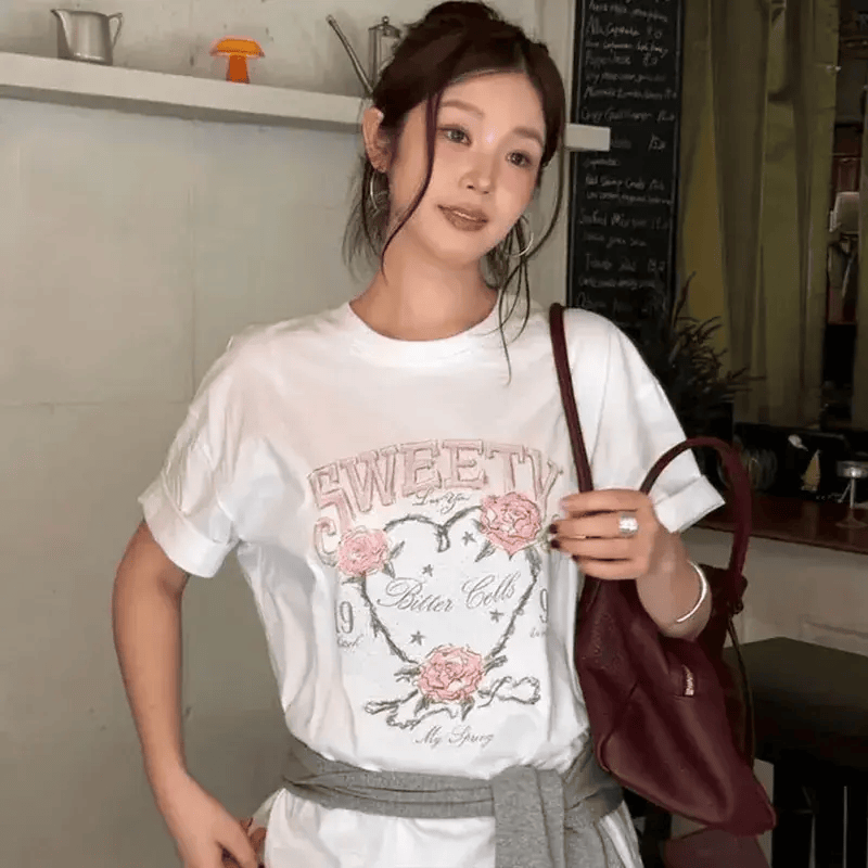 [🍒連線TOP 5熱賣🍒]BITTER CELLS｜Rose Petal Tee [3 colors]