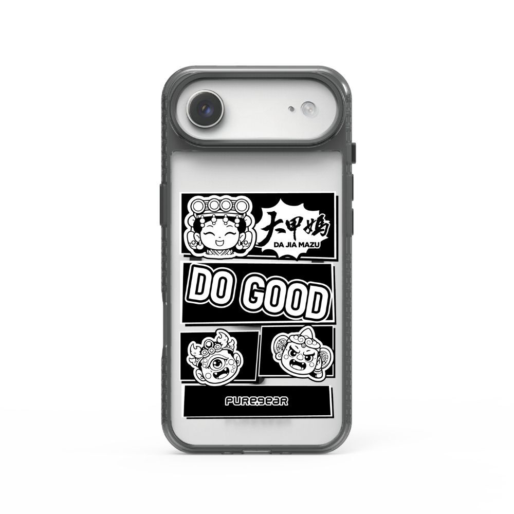 iPhone 冰鑽減壓防摔保護殼Magsafe / 黑白善(大甲鎮瀾宮)