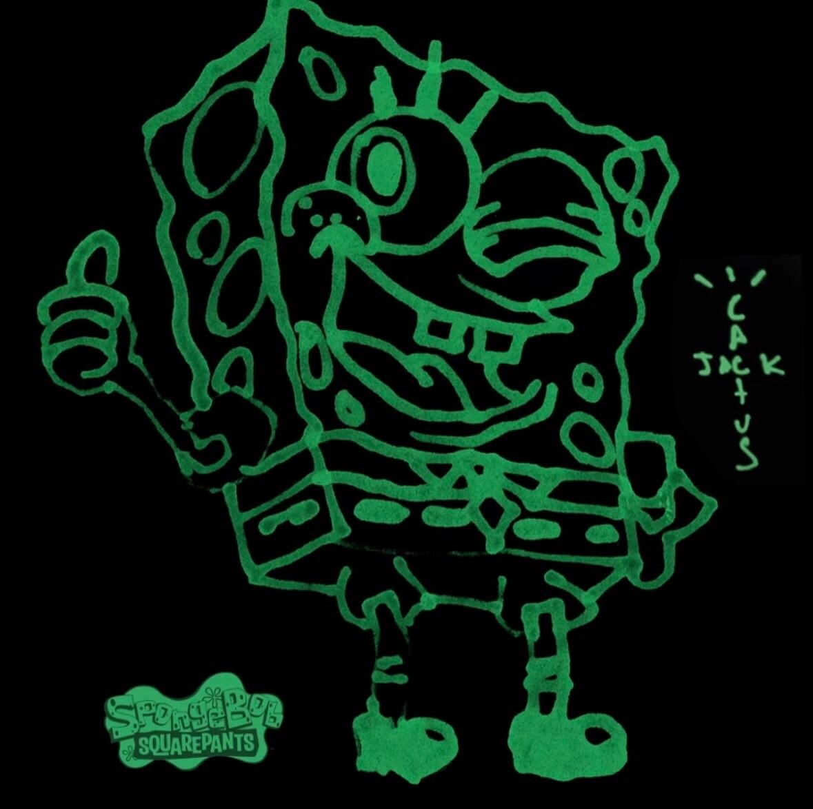 聯名系列 Travis Scott x Cactus Jack x 海綿寶寶 硬派 嘻哈 幫派風 短Tee 短袖 長袖 派大星 章魚哥 蟹老闆 皮老闆 限定款