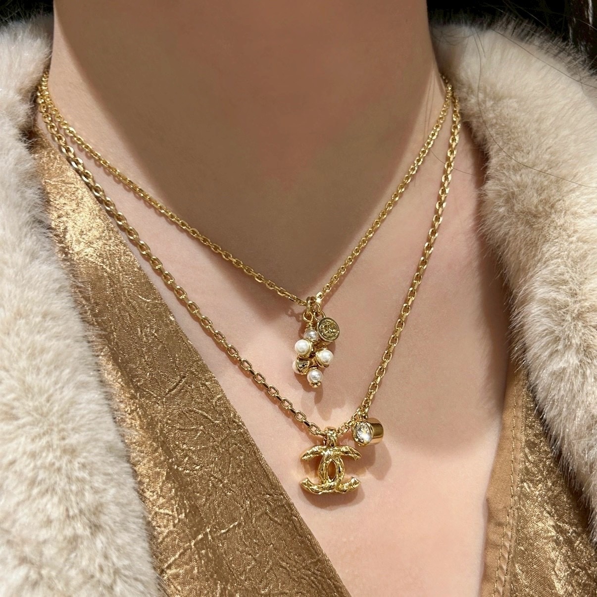 18k”香奶奶26p金幣珍珠小葡萄串/高奢定製項鍊