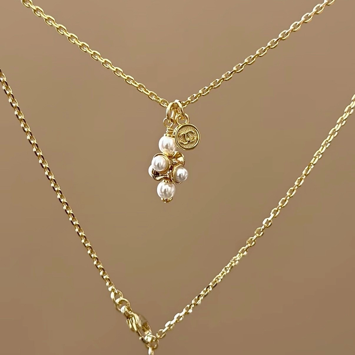 18k”香奶奶26p金幣珍珠小葡萄串/高奢定製項鍊