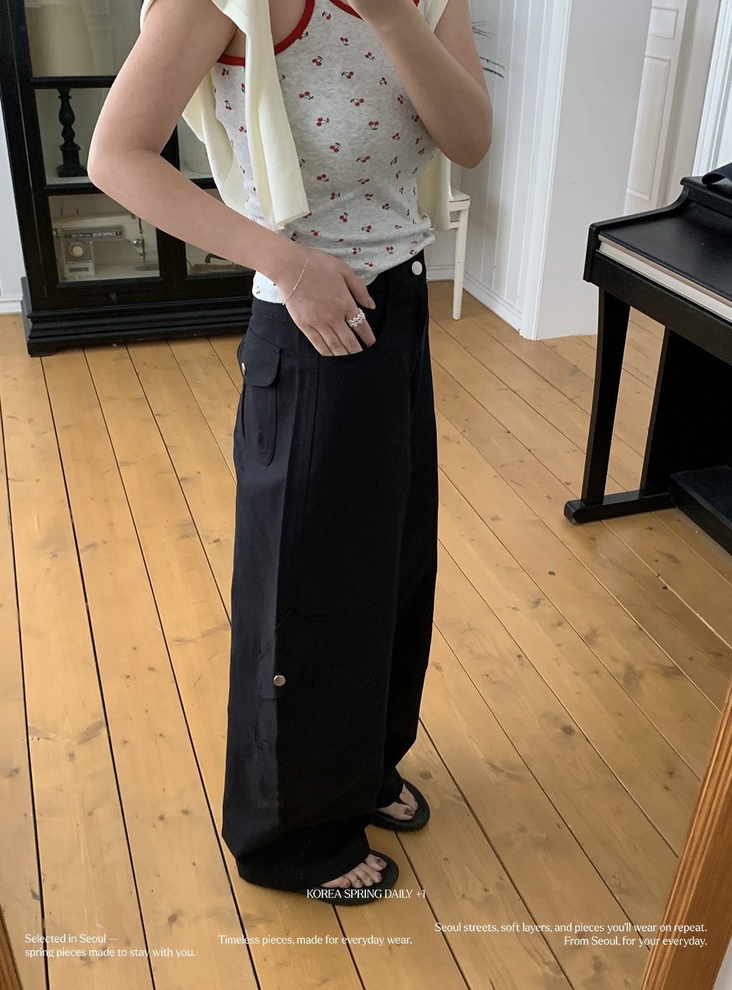 (R09)比例作弊工裝彎刀褲-2色