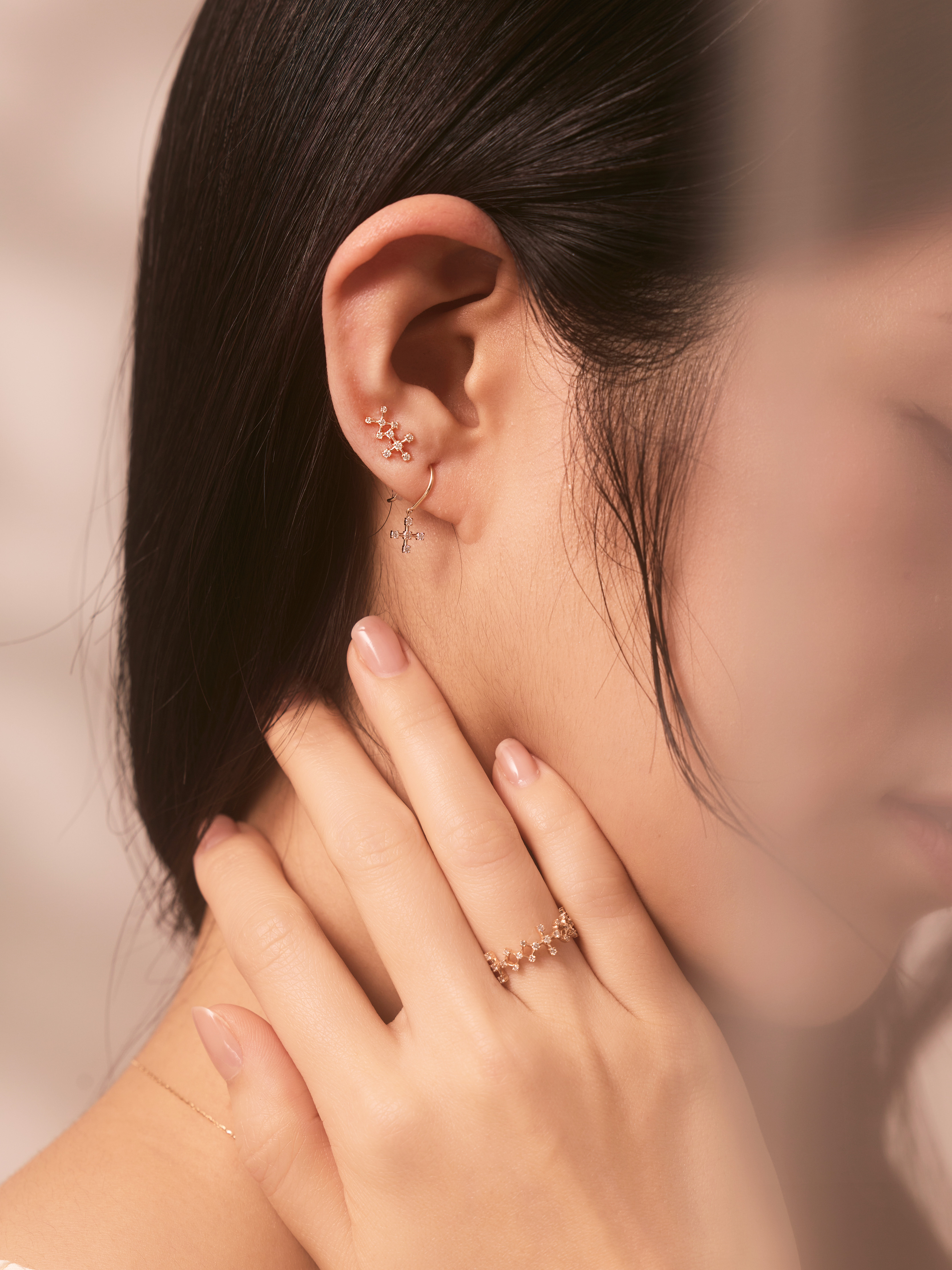 lumi｜十字晶格戒指