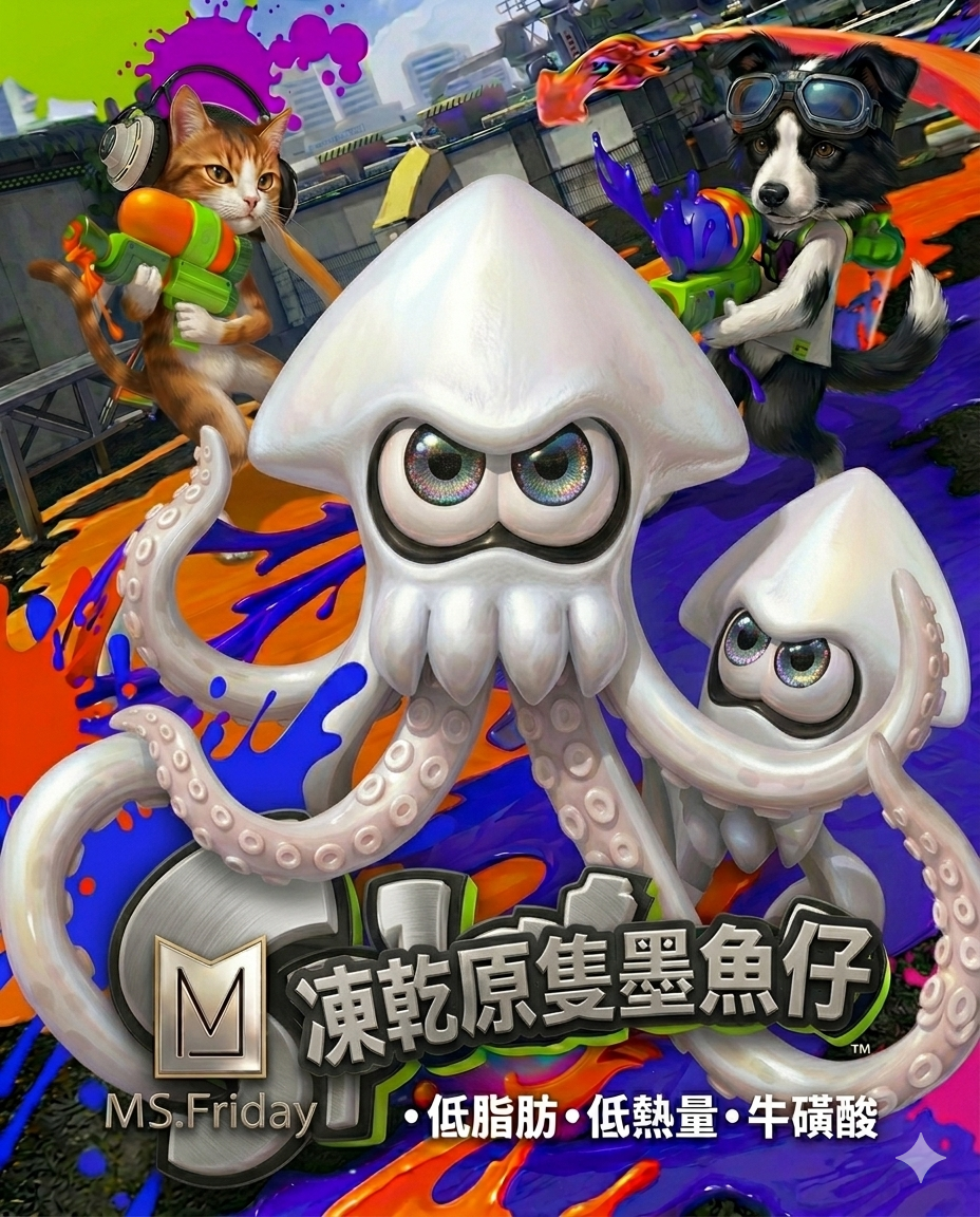 凍乾原隻墨魚仔｜香港製造