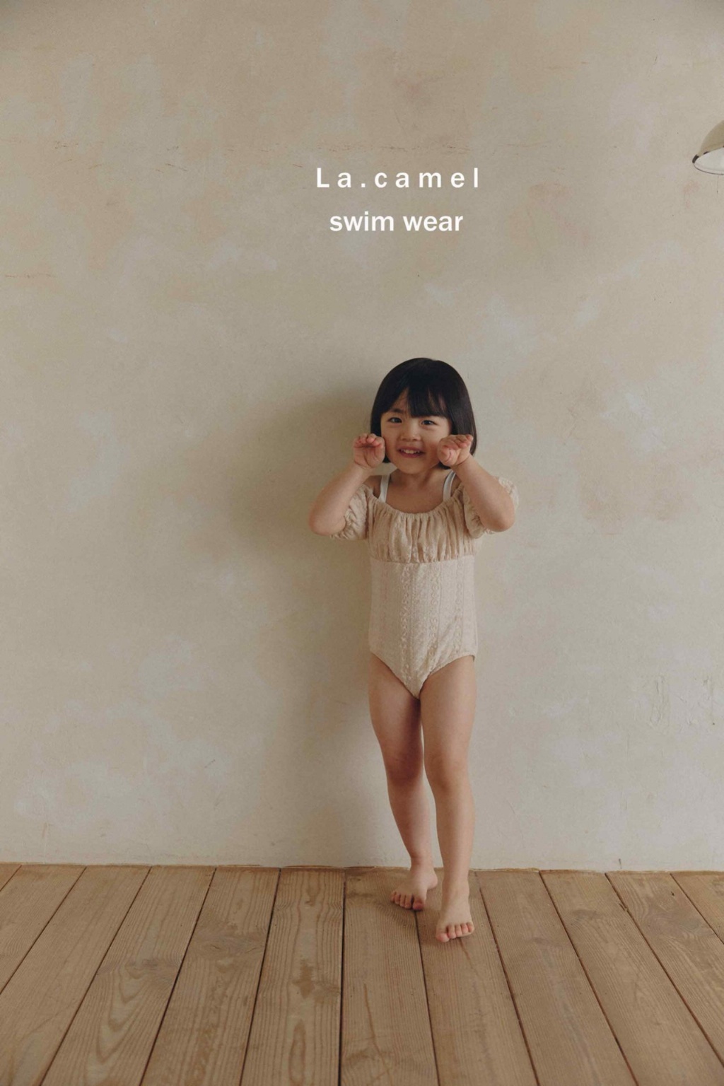 正韓夏Lacamel 韓系粉連身泳衣