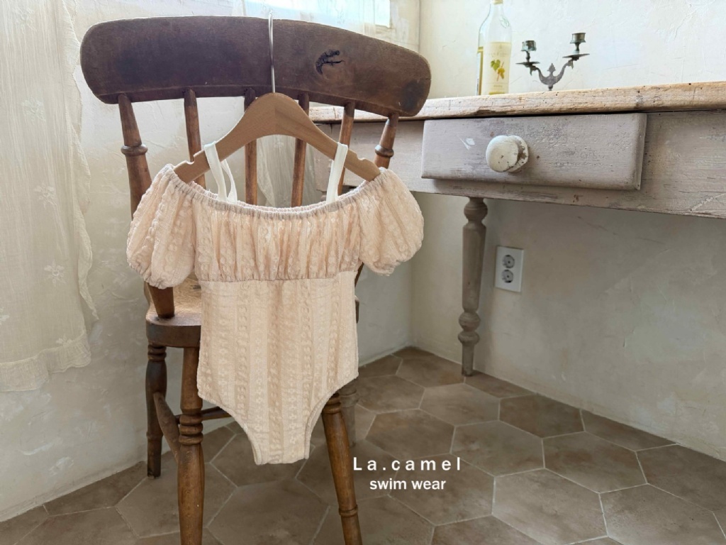 正韓夏Lacamel 韓系粉連身泳衣