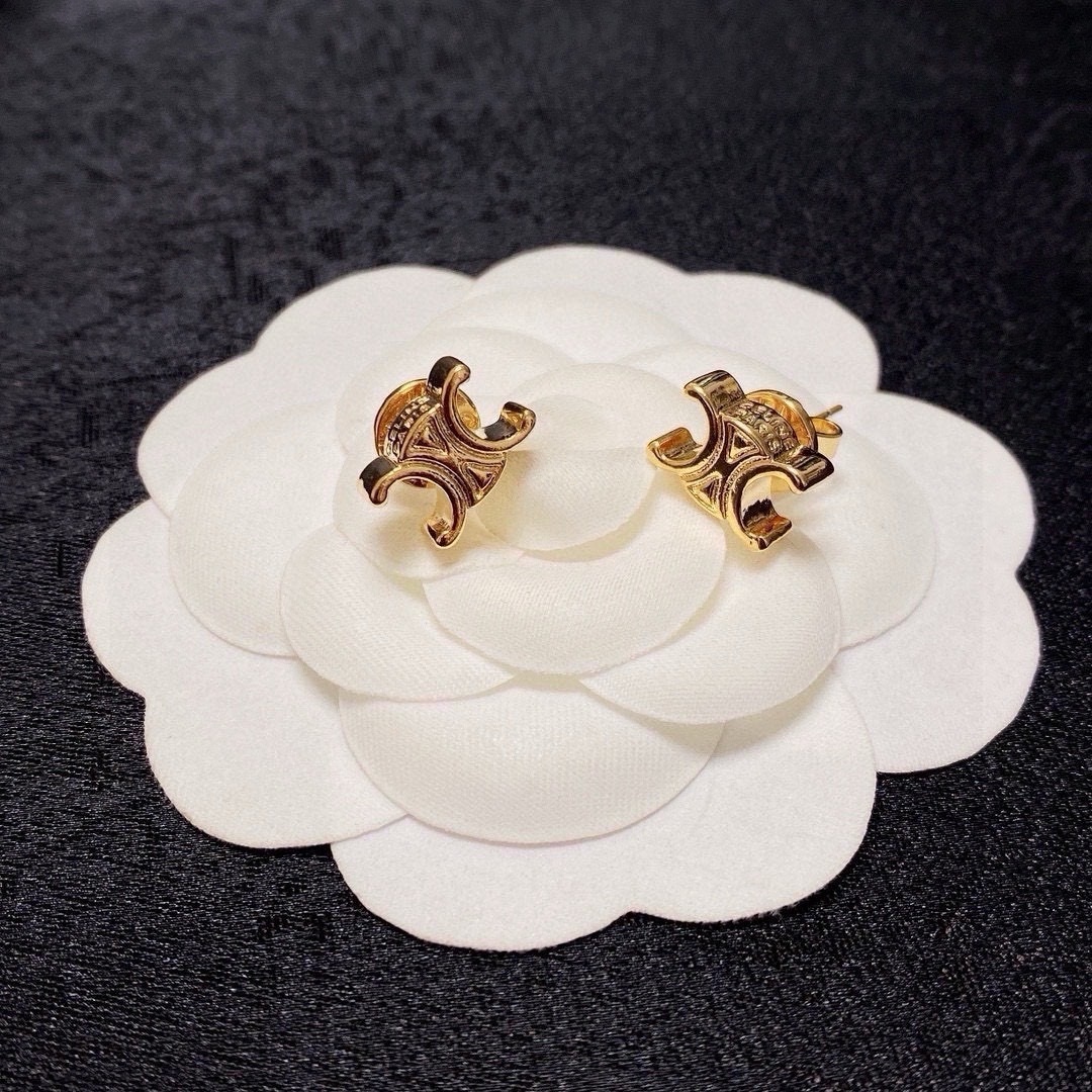 18k”ce經典凱旋門標誌’重工高奢定製耳釘