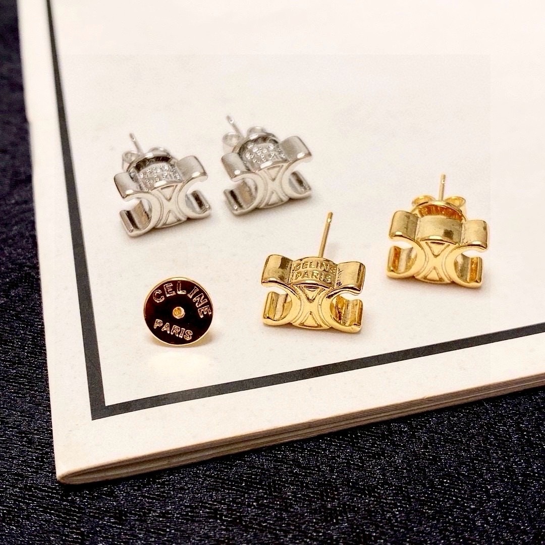 18k”ce經典凱旋門標誌’重工高奢定製耳釘