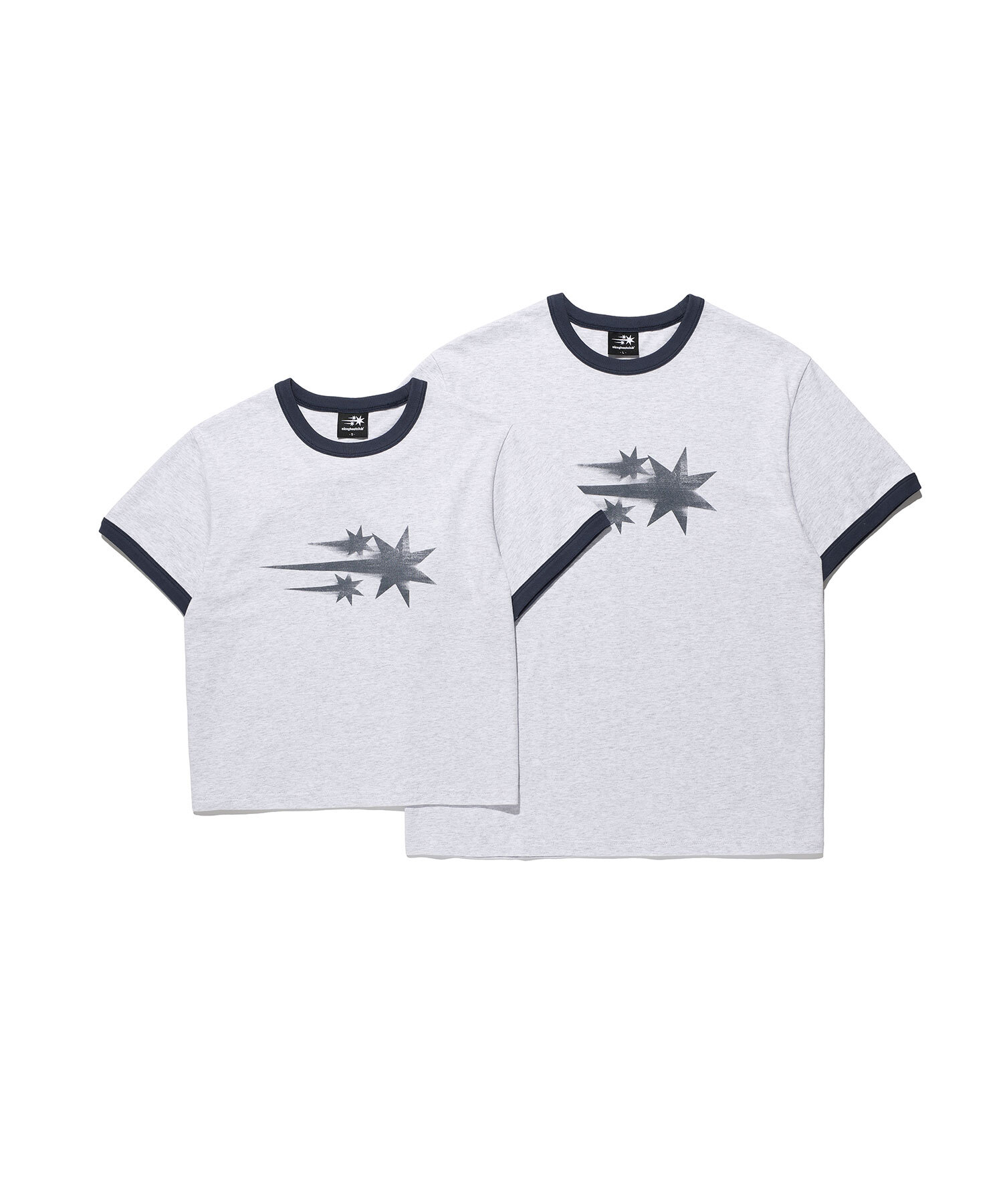 Niceghostclub rush 3star basic ringer tee 霧面 LOGO 圓領 短袖 短T