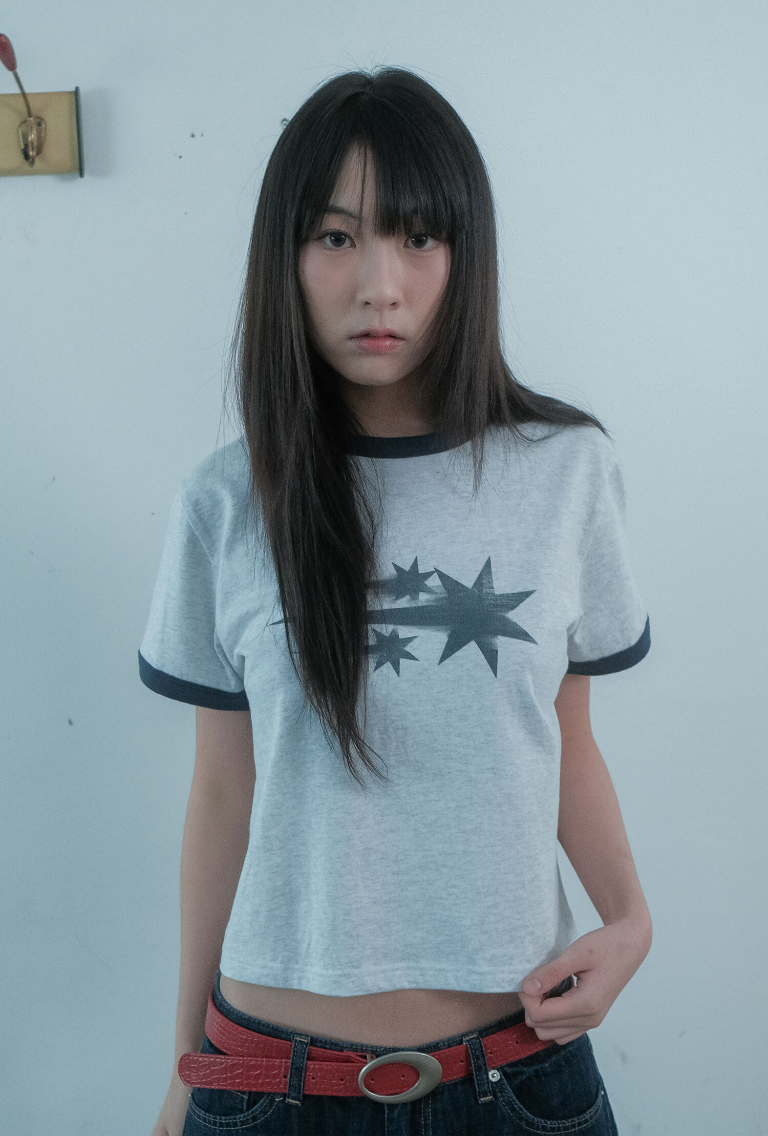 Niceghostclub rush 3star basic ringer tee 霧面 LOGO 圓領 短袖 短T