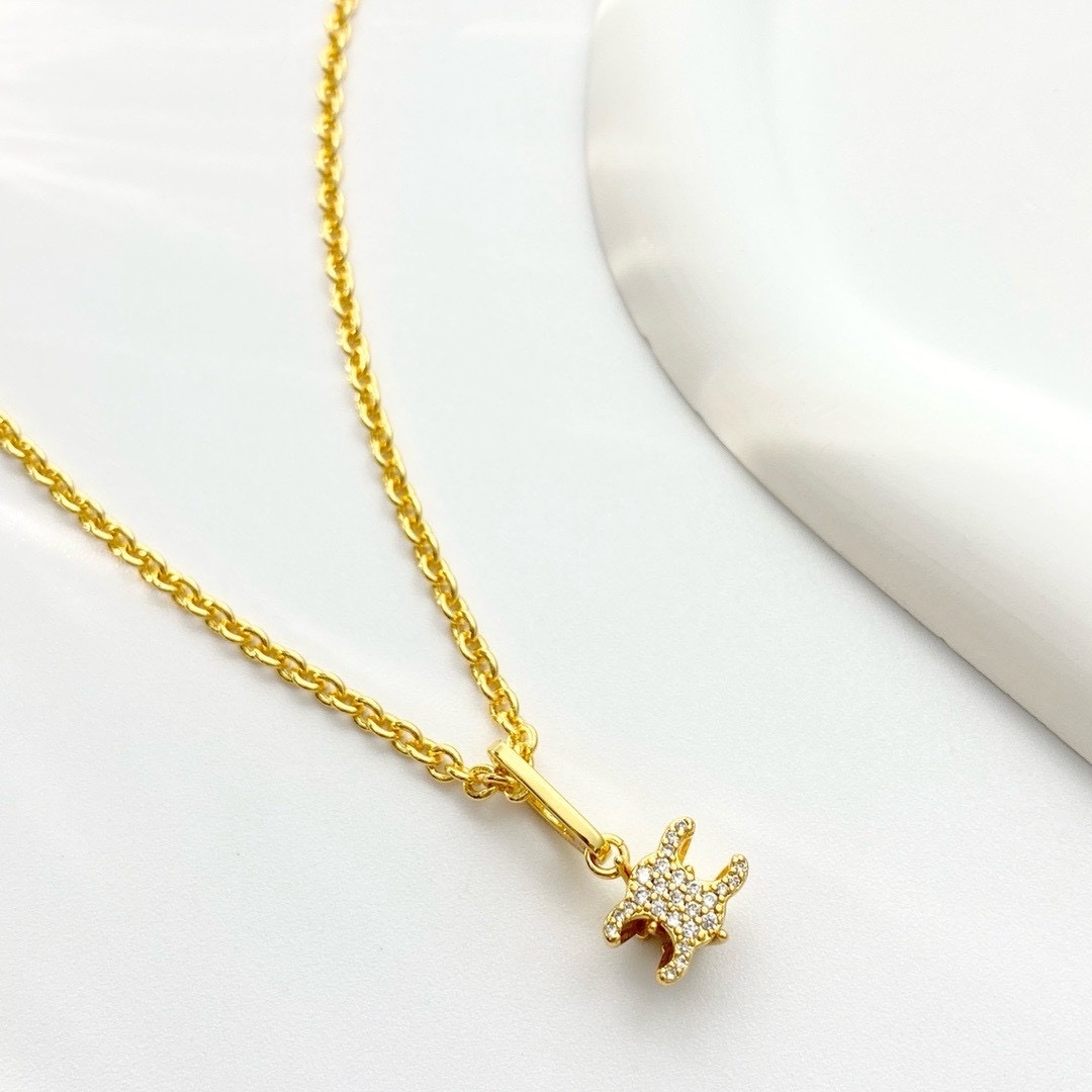 18k”ce金鑽凱旋門紙杯蛋糕高奢定製項鍊