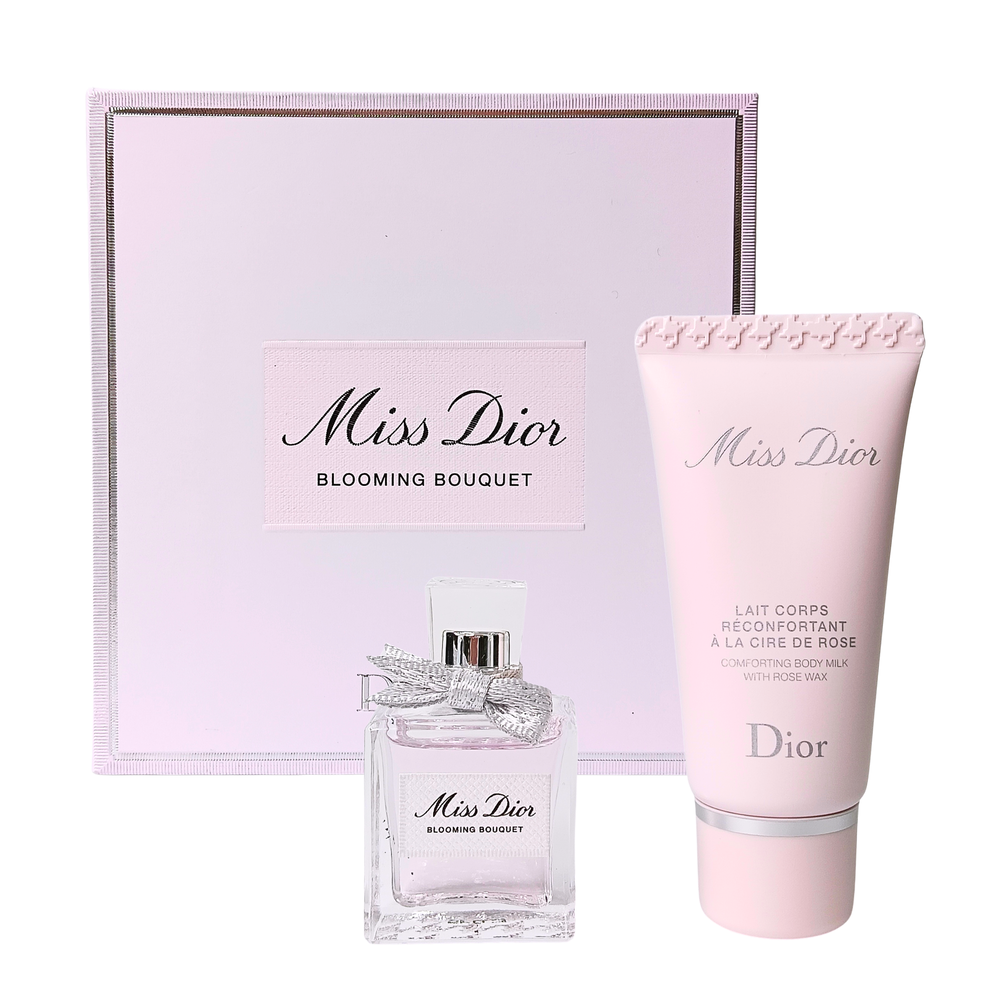 Dior 迪奧 Miss Dior 花漾迪奧淡香水精巧兩件禮 (花漾迪奧淡香水5ML 小香+玫瑰潤膚乳液20ML)-(公司貨)