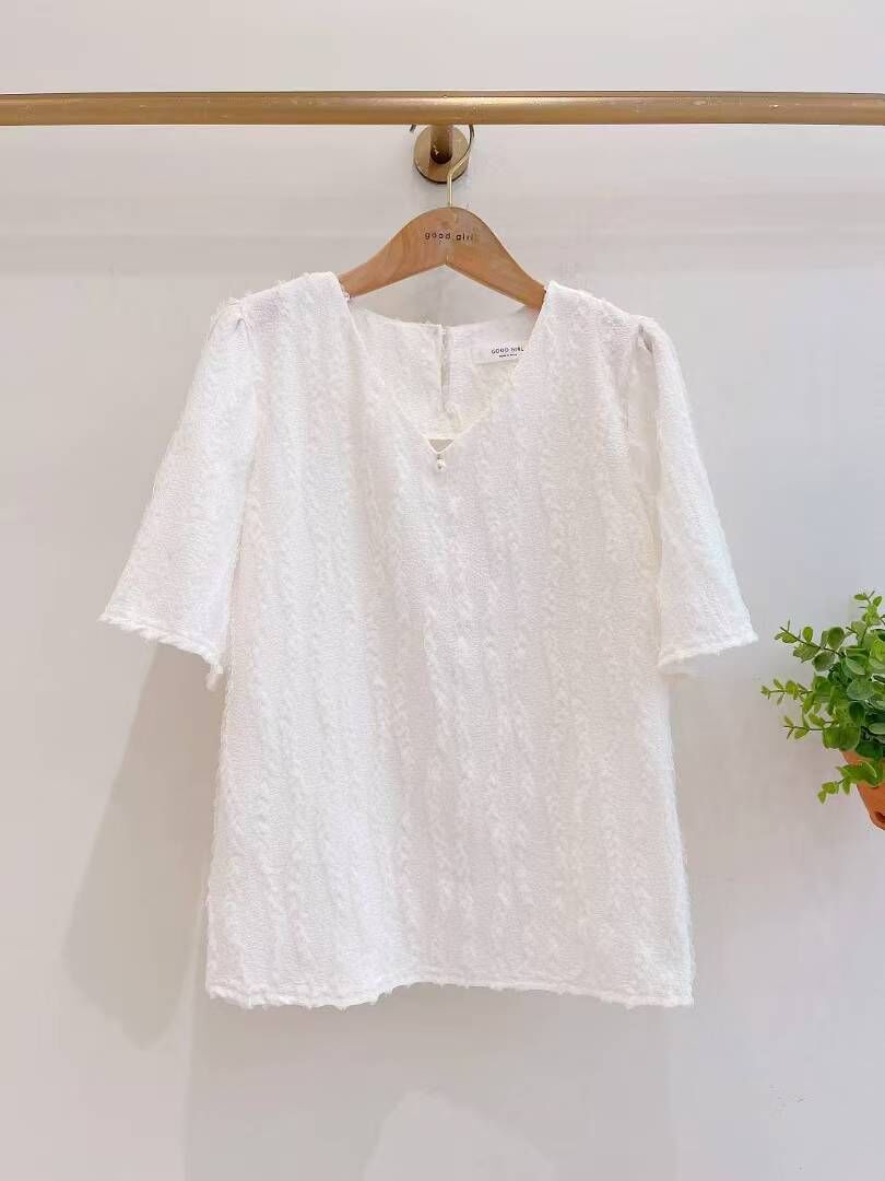 🦋lace紋v領大體上衣🦋