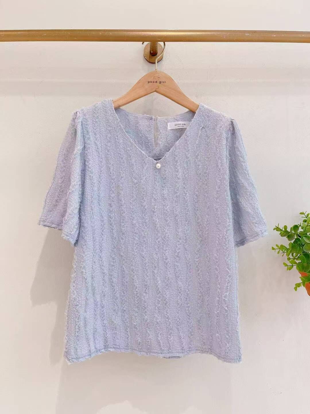 🦋lace紋v領大體上衣🦋