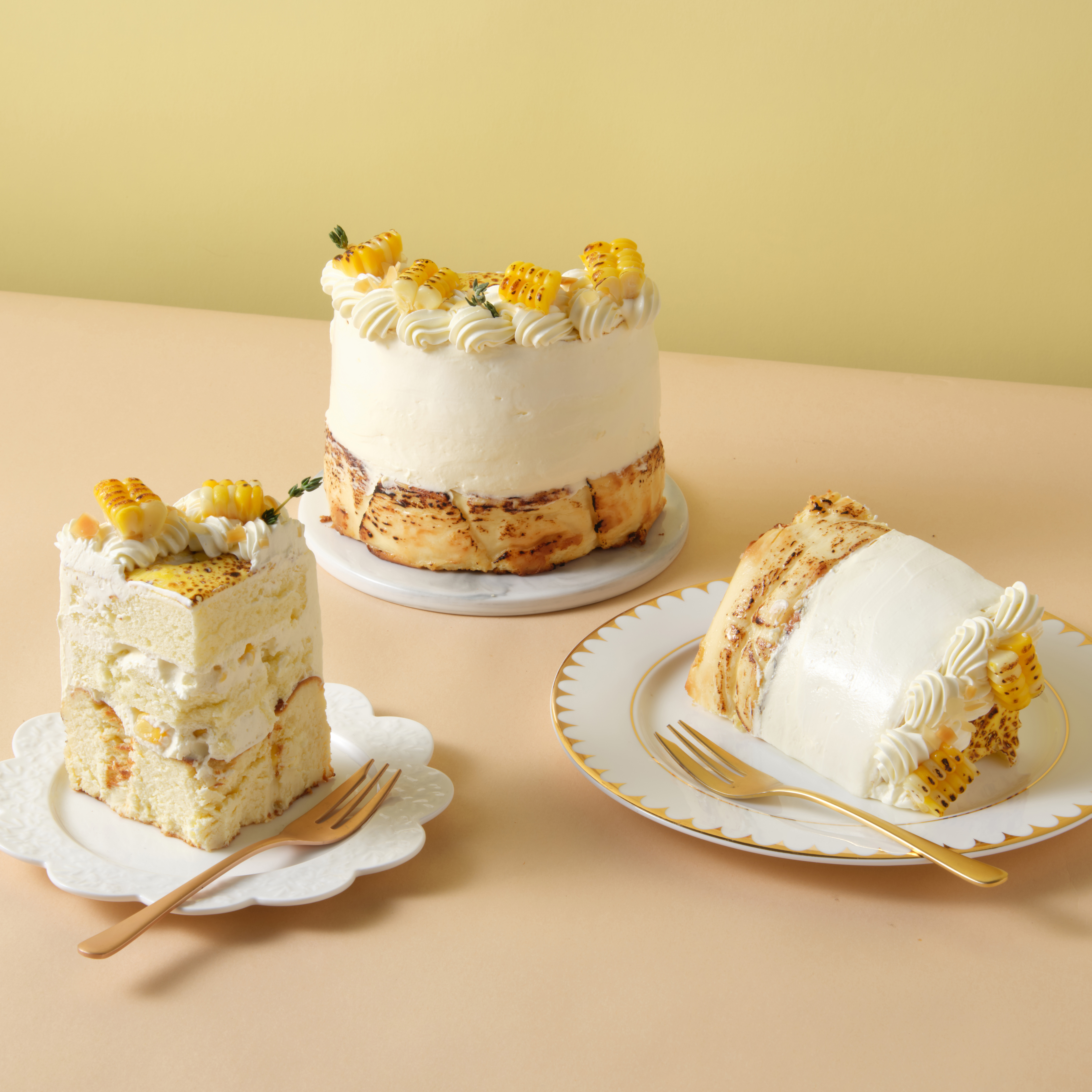 Corn Basque Cheesecake