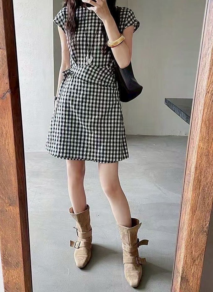 0313學院風格子短洋