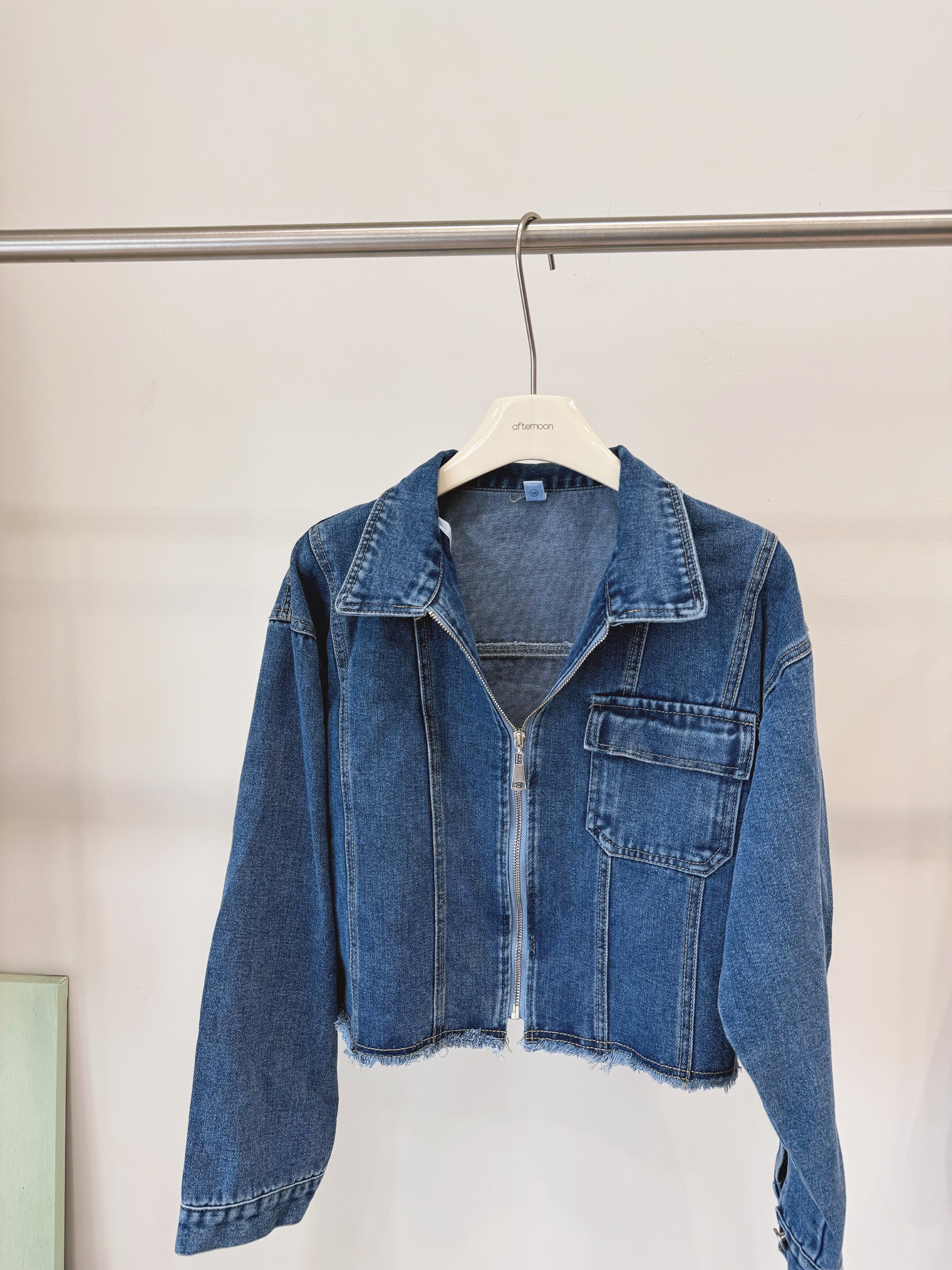 618 帥氣拉鏈牛仔外套