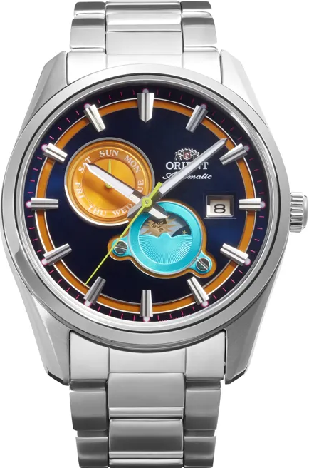 萬年鐘錶 - 東方錶  ORIENT   日夜多色月象機械錶  RA-AK0316L  錶徑 41.5mm