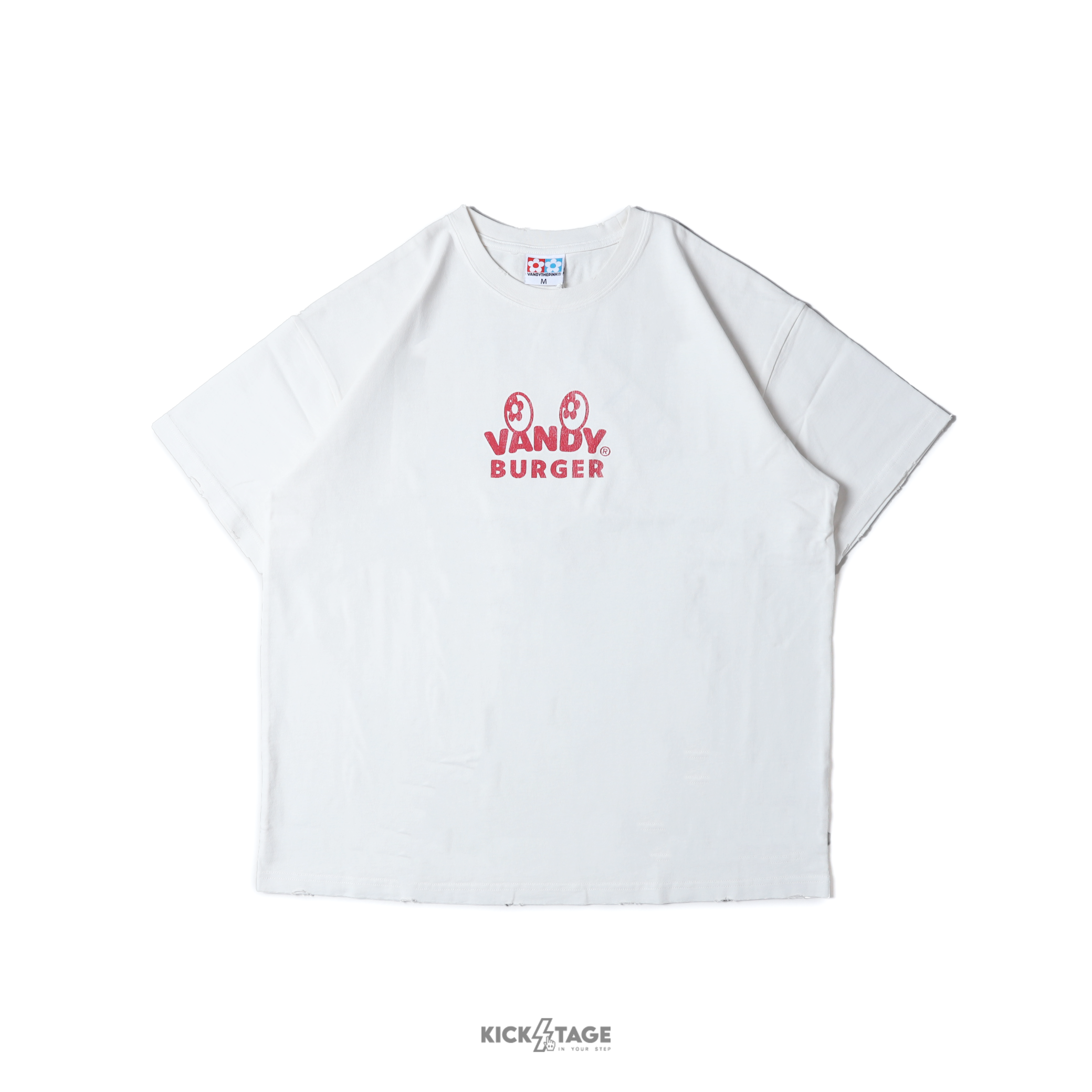 VANDYTHEPINK® BURGER MENU EYE LOGO TEE 白色 漢堡菜單 眼睛 印花 短T【VD1091-101】