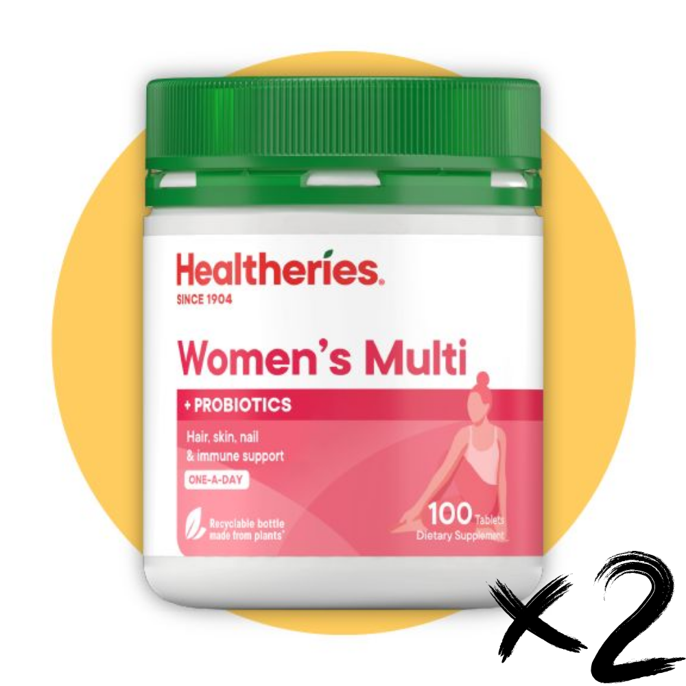 HKFG0405-008 Healtheries 多元維他命 女士配方 100粒 2件裝-11076 (A8)