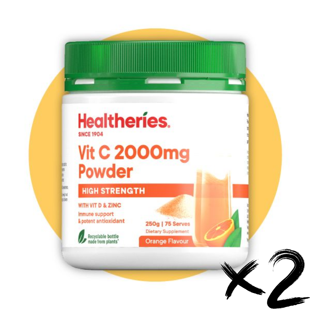 HKFG0405-005 Healtheries 維生素 C 2000mg 粉 250g 2件裝-13924 (A5)