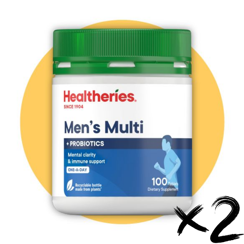 HKFG0405-009 Healtheries 多元維他命 男士配方 100粒 2件裝-11078 (A9)