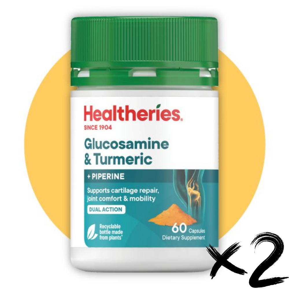 HKFG0405-011 Healtheries 高效葡萄糖胺＋薑黃 60粒 2件裝-12260 (A11)