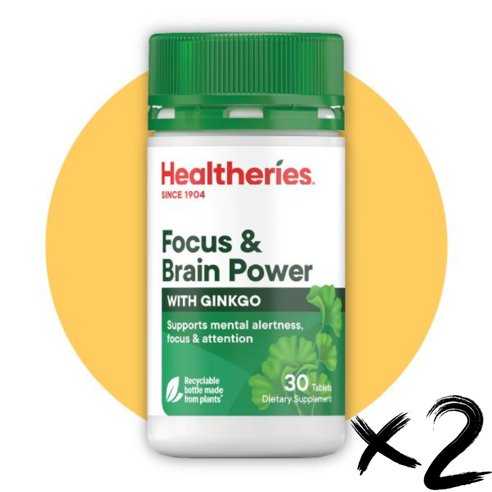 HKFG0405-018 Healtheries 專注力與大腦配方 30粒 2件裝-11144 (A18)