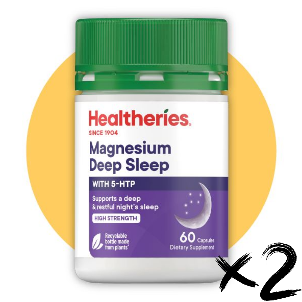 HKFG0405-020 Healtheries 5HTP + 鎂 深度睡眠配方 60粒 2件裝-13781 (A20)