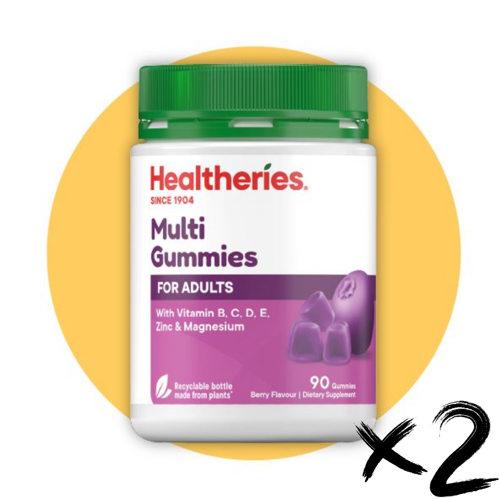 HKFG0405-025 Healtheries 成人多元維他命軟糖90粒(莓味) 2件裝-13323 (A25)