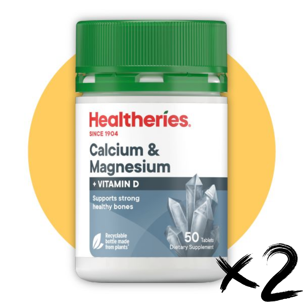 HKFG0405-031 Healtheries 營養丸(鈣，鎂，維他命D) 50粒 2件裝-12060 (A31)