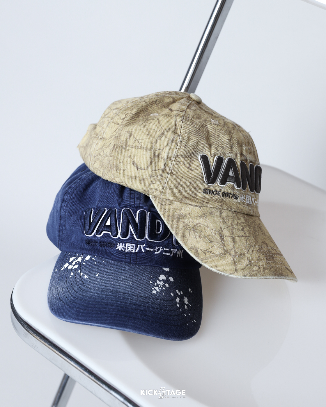 VANDYTHEPINK® BASIC BALL CAP 海軍藍 黃色 噴漆 迷彩 可調整 大LOGO 刺繡 棒球帽 老帽【VD7115/VD7116】