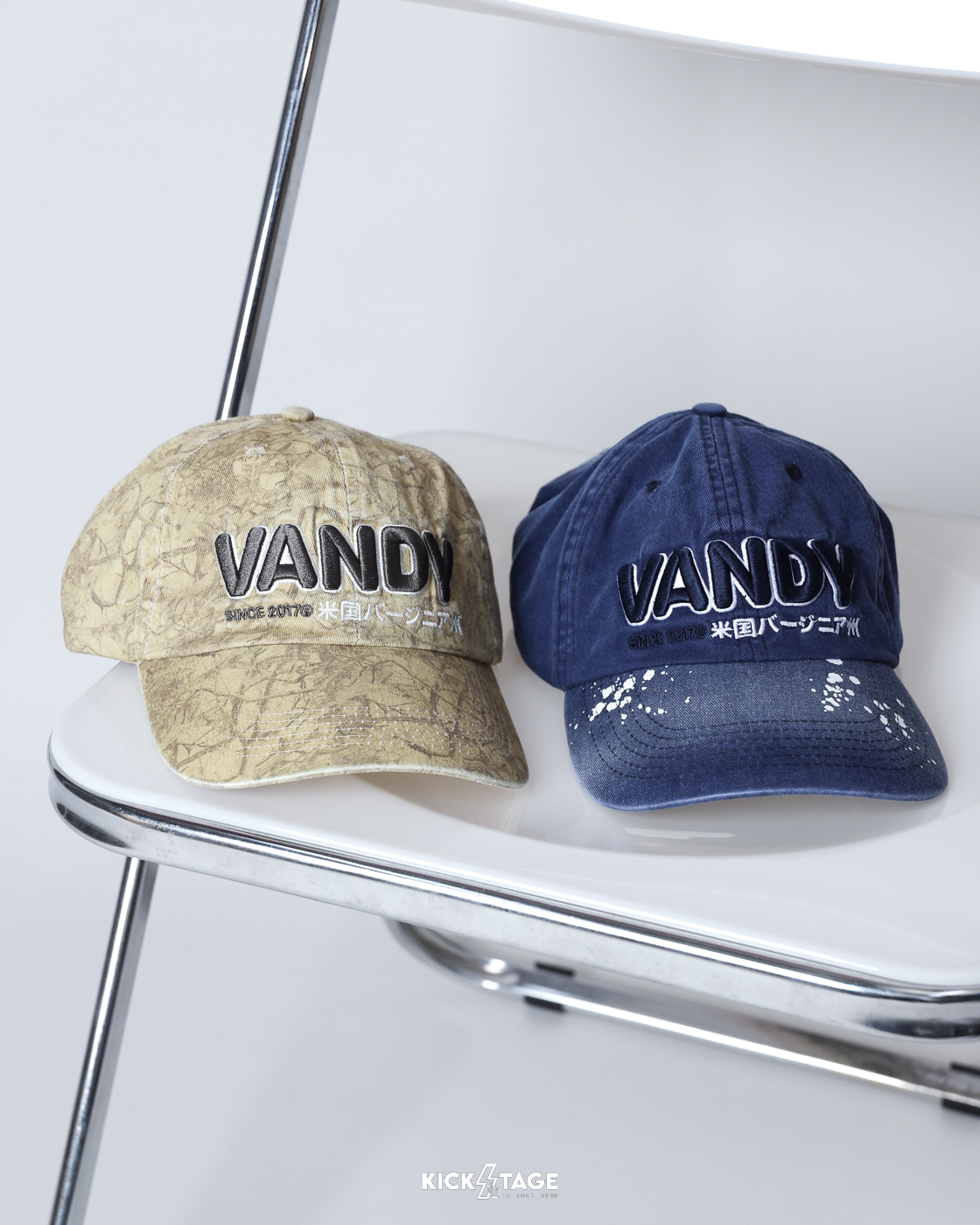 VANDYTHEPINK® BASIC BALL CAP 海軍藍 黃色 噴漆 迷彩 可調整 大LOGO 刺繡 棒球帽 老帽【VD7115/VD7116】