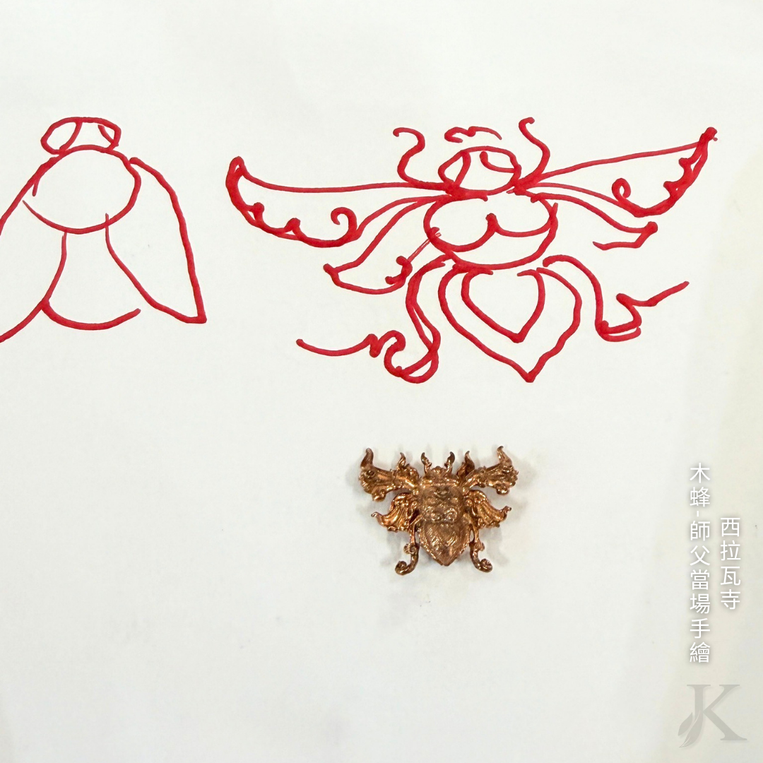 師父現場親手手繪聖物。