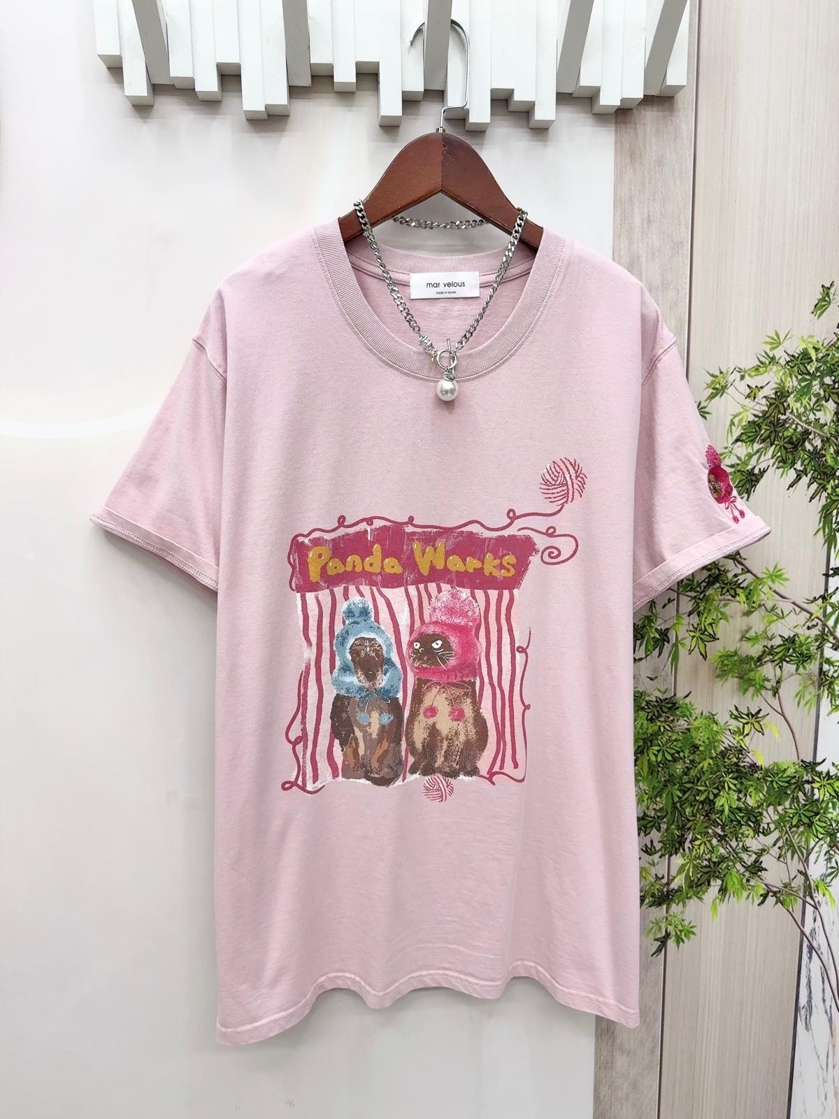 Mar 貓圖案top ～155AF