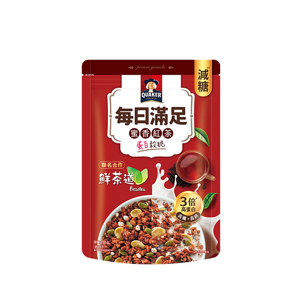 (鮮茶道聯名) 桂格每日滿足蛋白穀脆-蜜香紅茶風味250g/袋