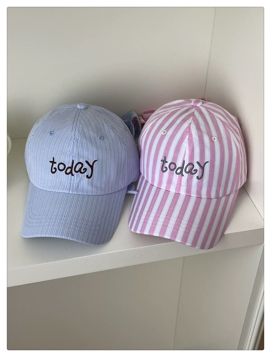 6426   韓系蝴蝶結綁帶條紋棒球帽