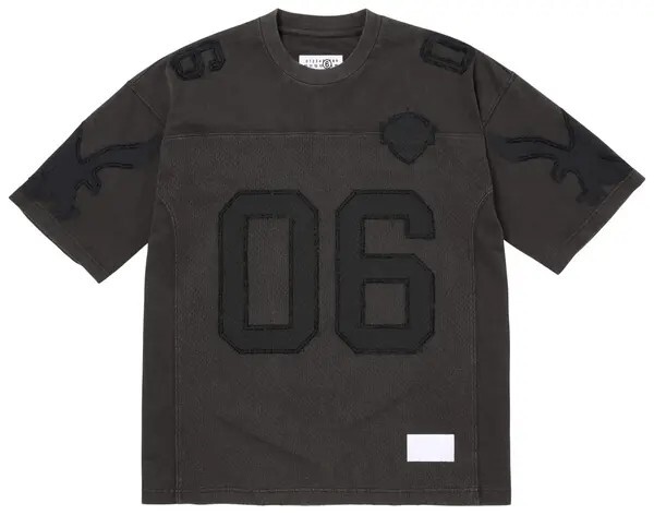 SUPREME MM6 MAISON MARGIELA COTTON FOOTBALL JERSEY 球衣 米白 /黑色-SS26KN2