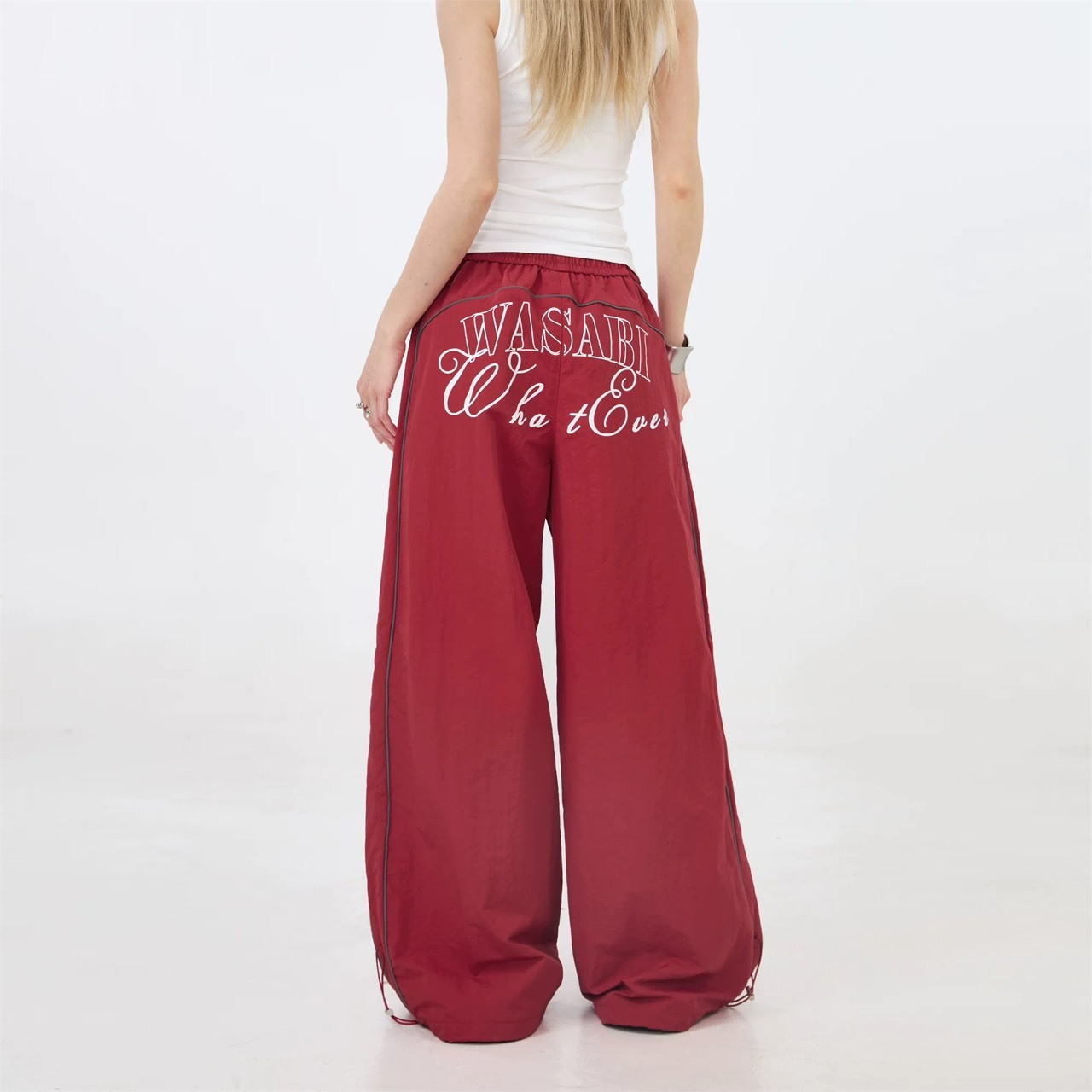 (GOAL) 美式手繪徽章 闊腿工裝褲 跳舞褲 ERHU 62022