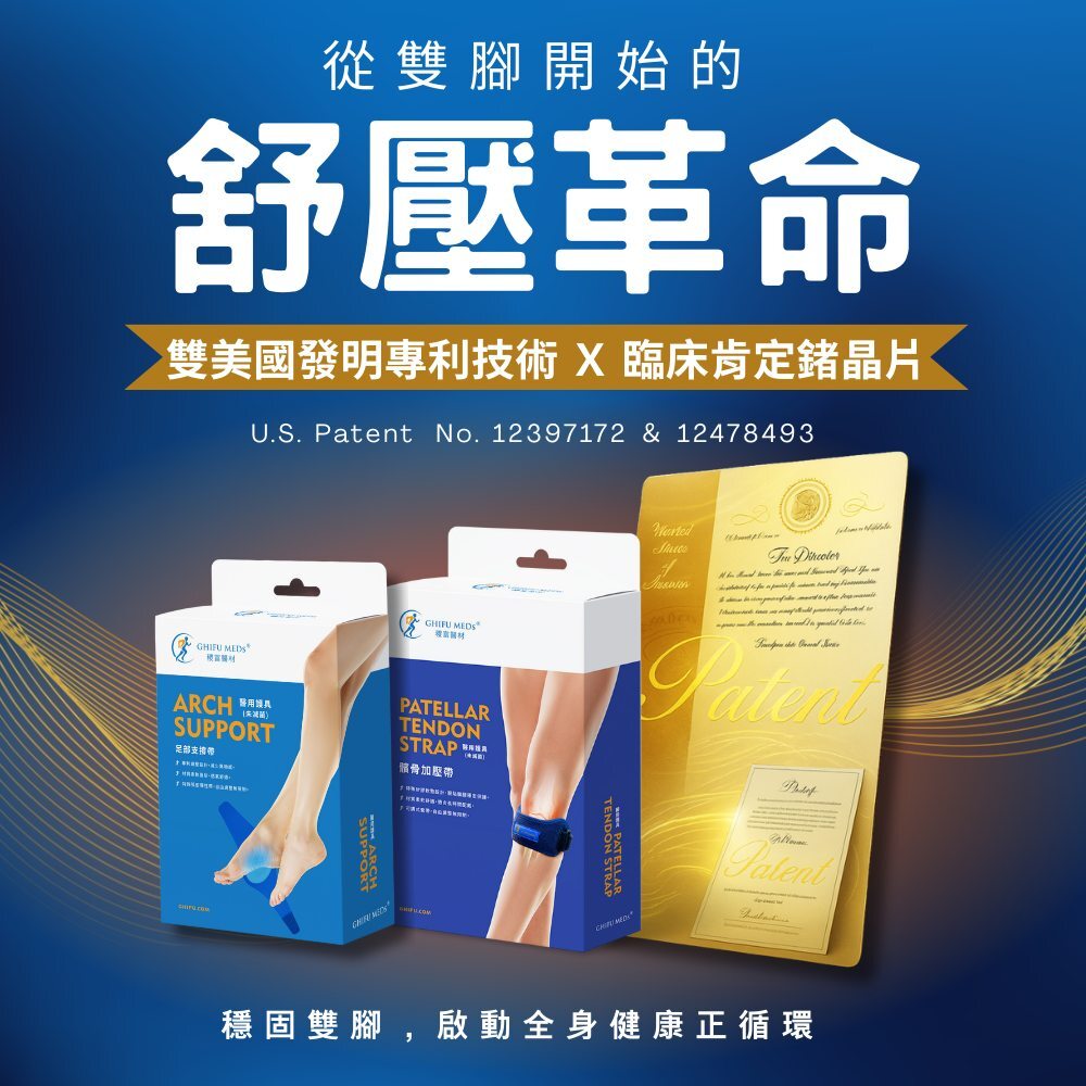 香燈雙寶組(髕骨加壓帶一雙+足部支撐帶)