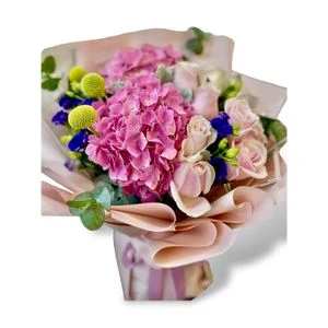 W - 繡球配玫瑰花束_HYD62801