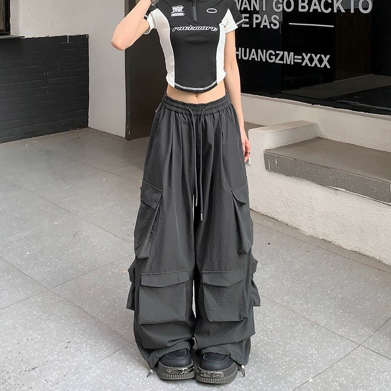 (GOAL) 薄款多口袋 落地工裝褲 ERHU 93357