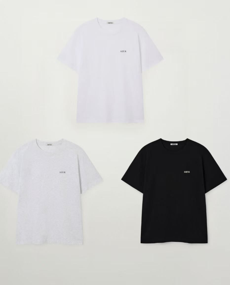 【直播】SATUR LX0402501 短袖上衣三件套裝 (白/灰/黑)