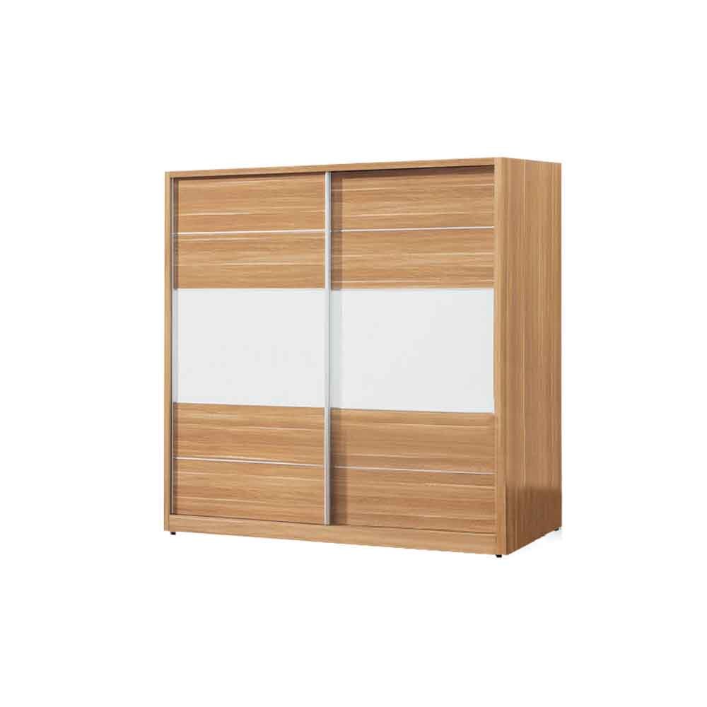 柏蒂家居-凱琪7.1尺推門/拉門衣櫃/衣櫥/收納櫃-五吊桿+三抽屜