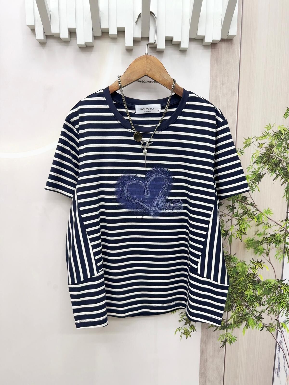 韓國型格橫間心型top~155B