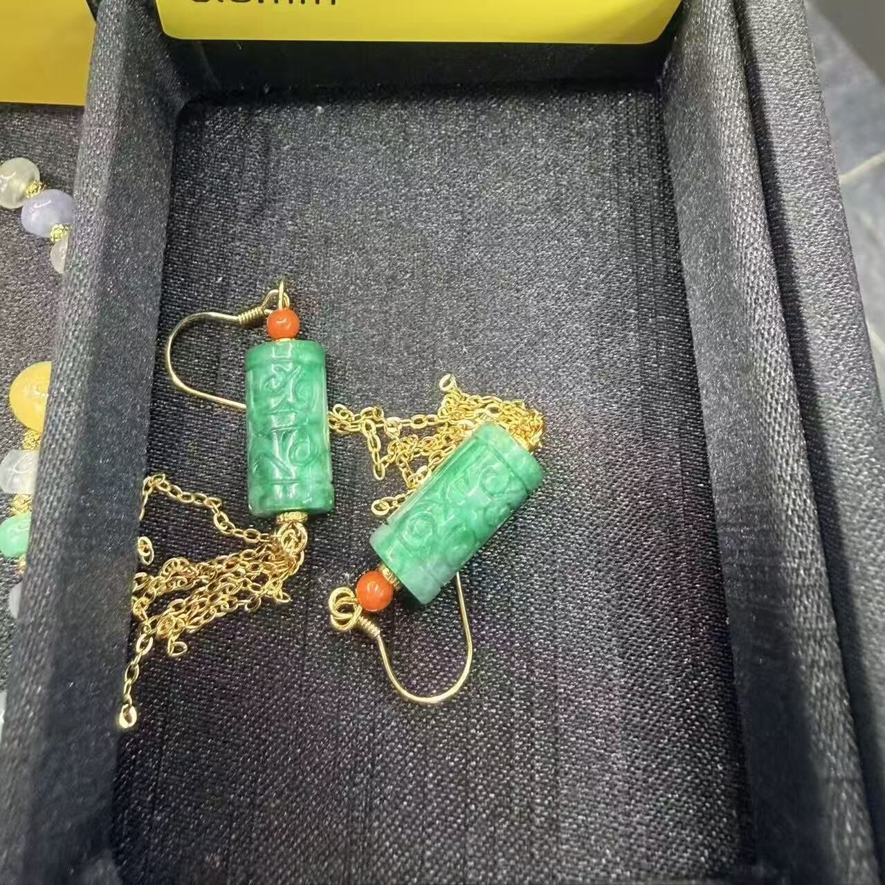 0401gz115-翡翠-翡翠耳環（A115）