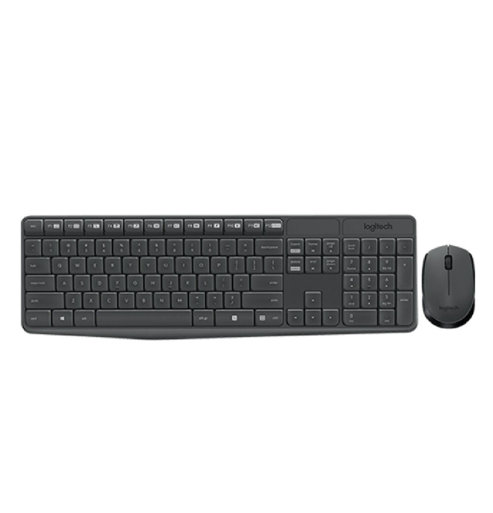 【Logitech】MK235 無線鍵盤滑鼠組 - 灰