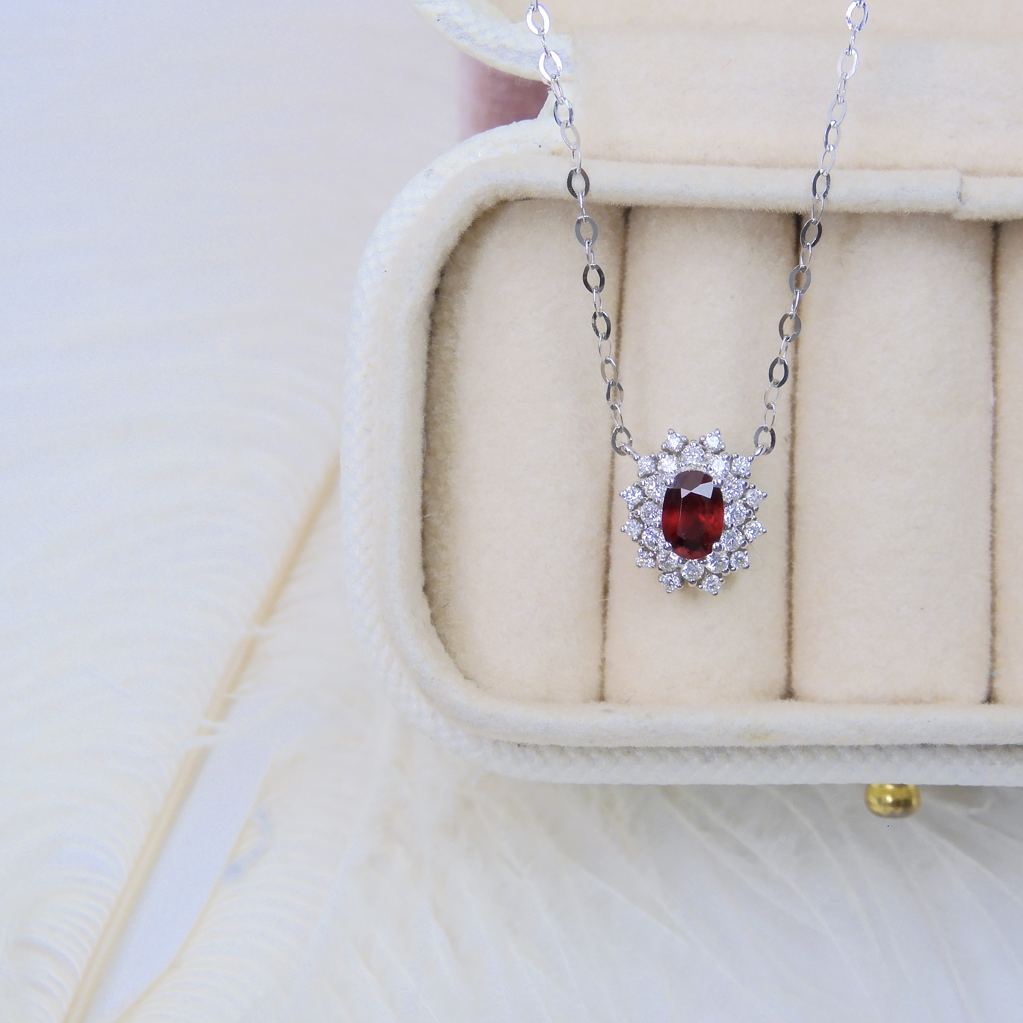 18K金 0.35ct 紅寶石項鏈