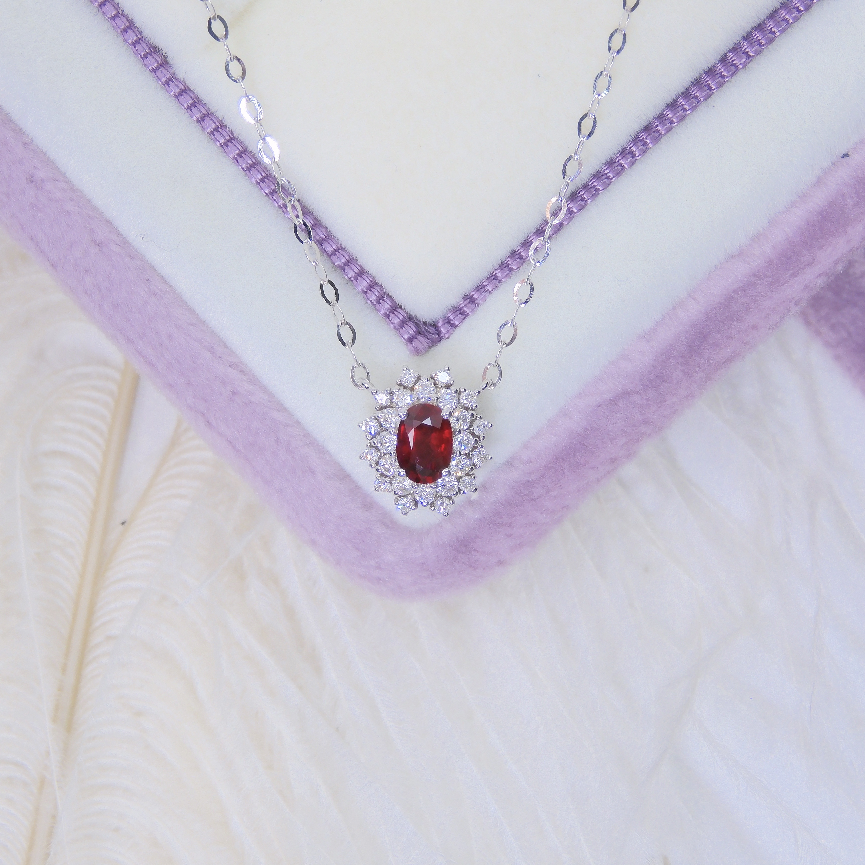 18K金 0.35ct 紅寶石項鏈